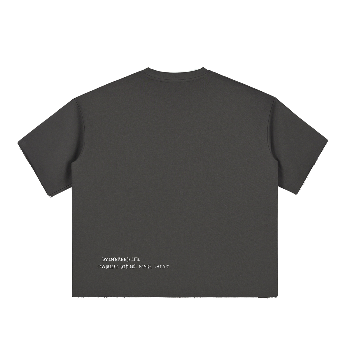 Box Fit "NOT FOR KIDS." Raw-Edge Tee