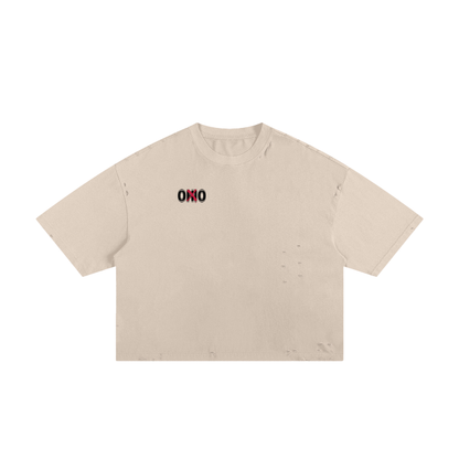 Distressed "OHIO ON THE MAP."  Box fit Tee