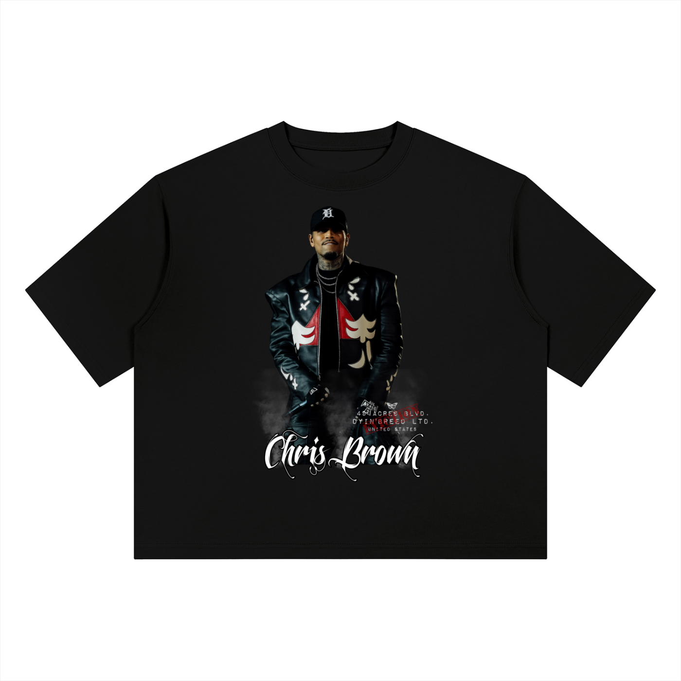 Heavyweight Box Fit “ CHRIS BROWN.” Ter