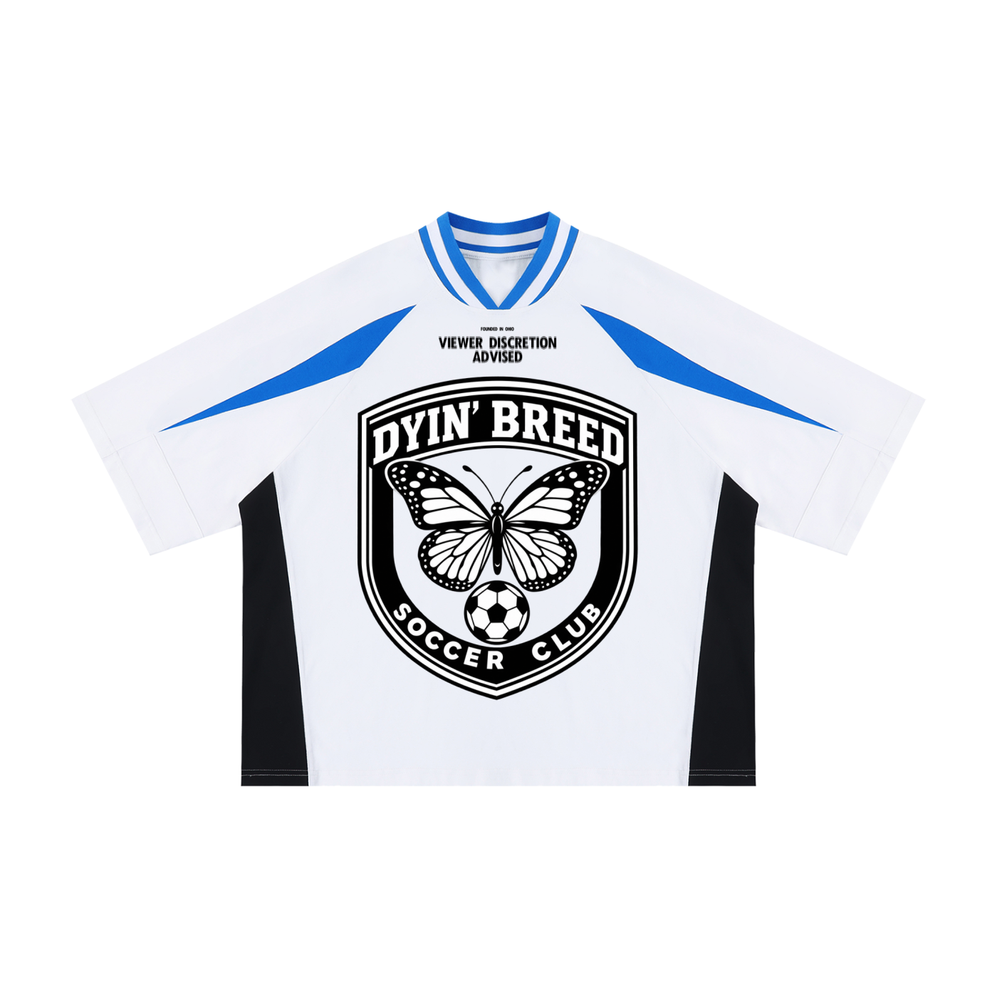 Oversized "SOCCER CLUB." V-Neck Jersey