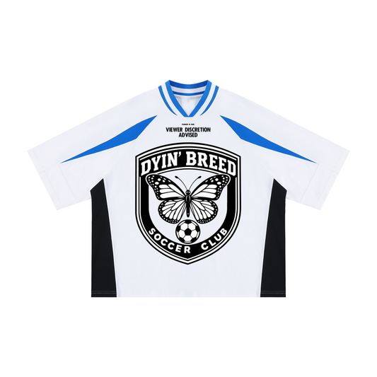 Oversized "SOCCER CLUB." V-Neck Jersey