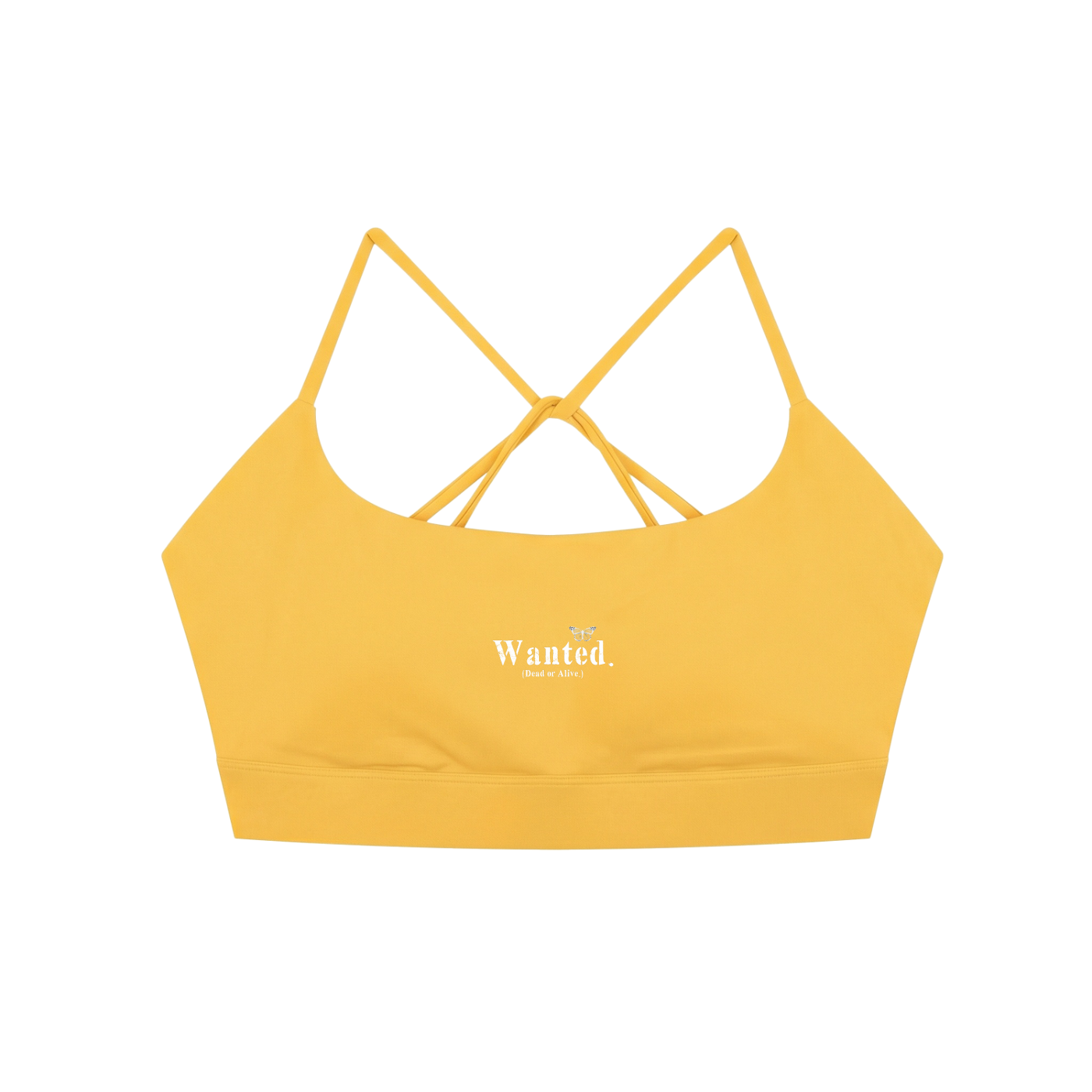 Strappy Criss Cross "WANTED." Sports Bra (+COLORS)