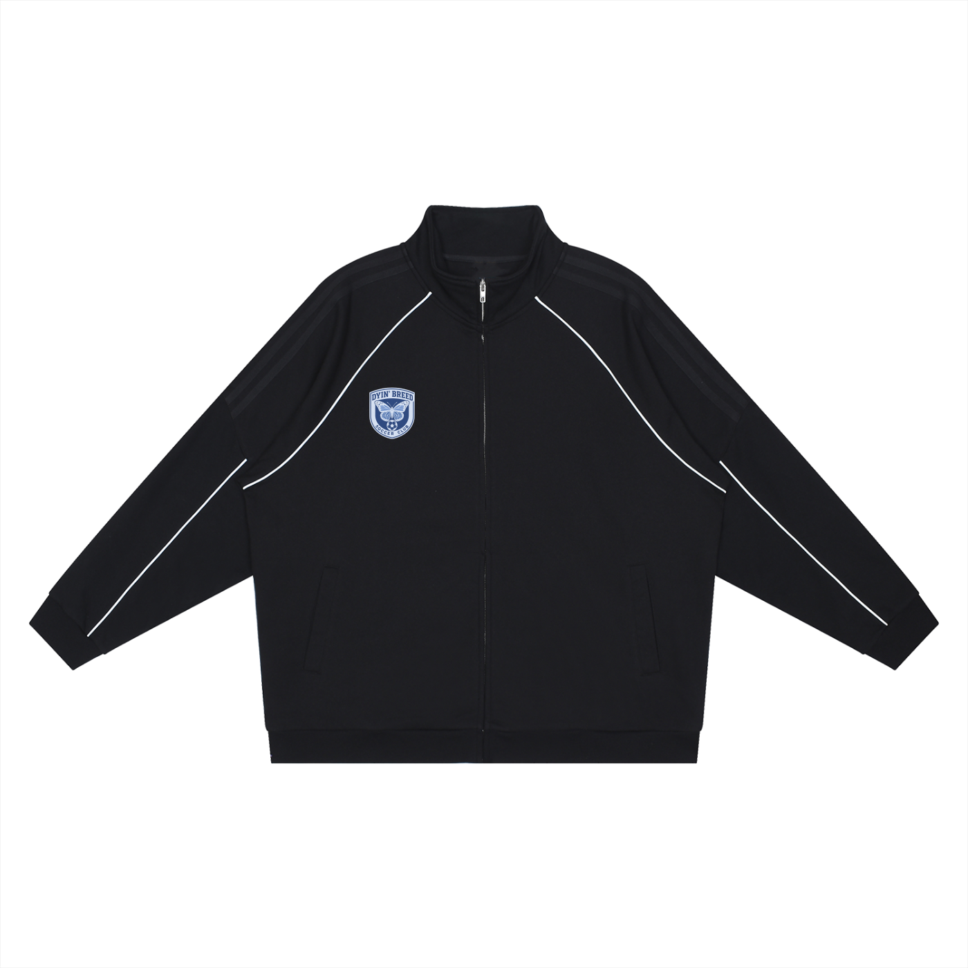 Reflective Striped "SOCCER CLUB." Jacket (Blue logo)