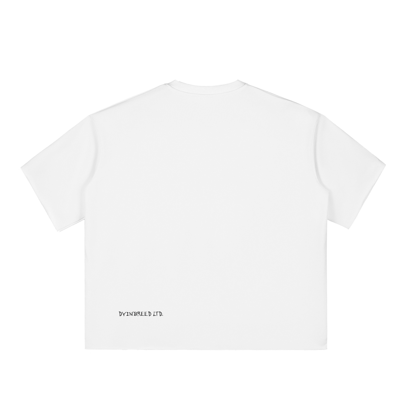 Boxy Half-Sleeve Raw-Edge T-Shirt