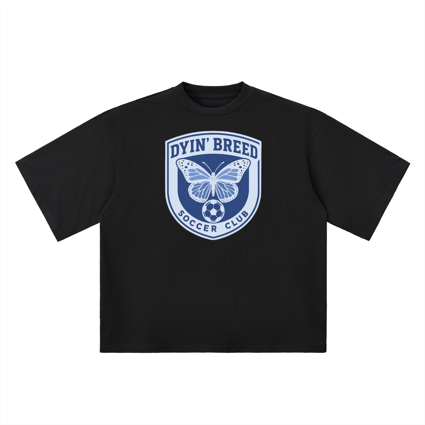 Oversized "SOCCER CLUB." Drop Shoulder Tee