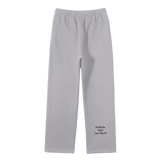 "NARCISSIST." Fleece sweatpants (Black LOGO)
