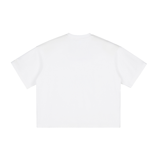 Vintage Wash "WANTED." Box Fit Tee (white)