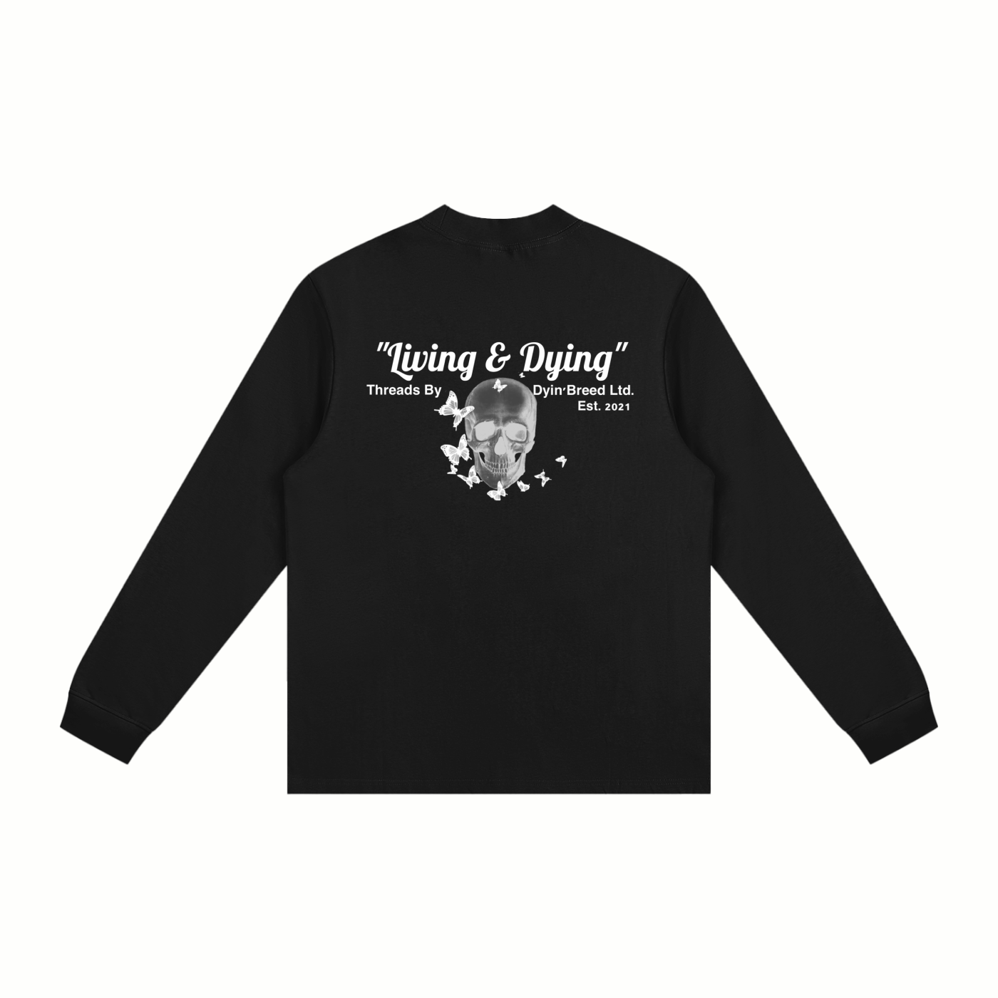 "Living and Dying." Essential Tee (WHITEout)