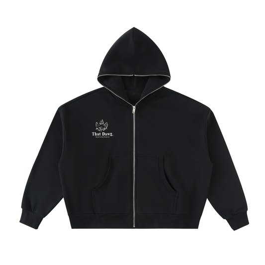 Full-Zip "THAT DAWG." Box Fit Hoodie