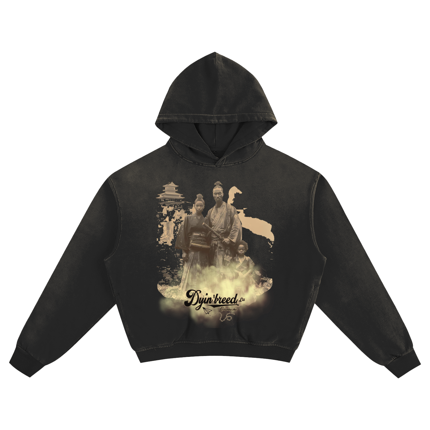 "Black Japan" Boxy Hoodie