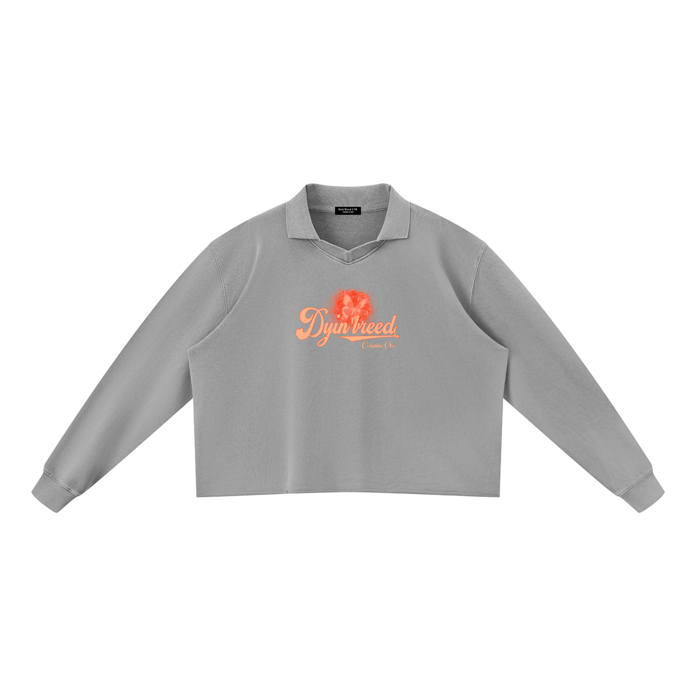 "BALL PARK." Washed Pullover Sweatshirt