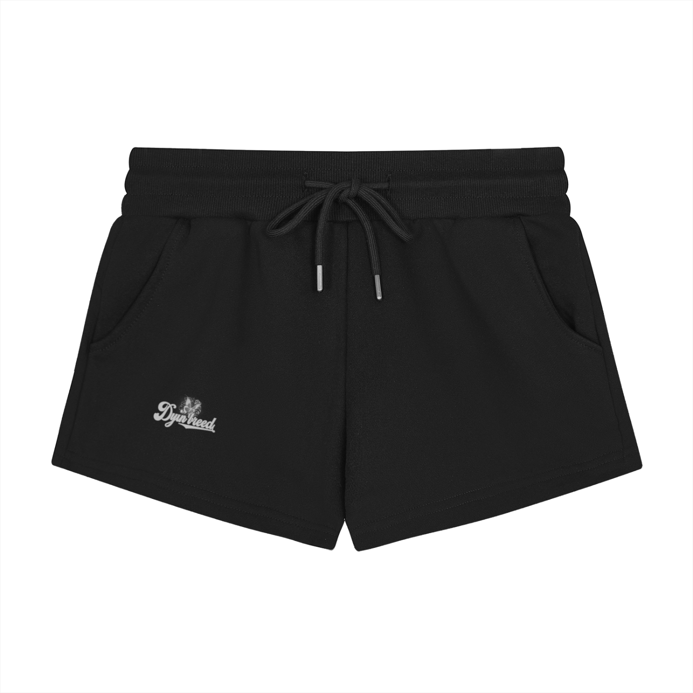 Women's "BALL PARK." Drawstring Shorts (Black)
