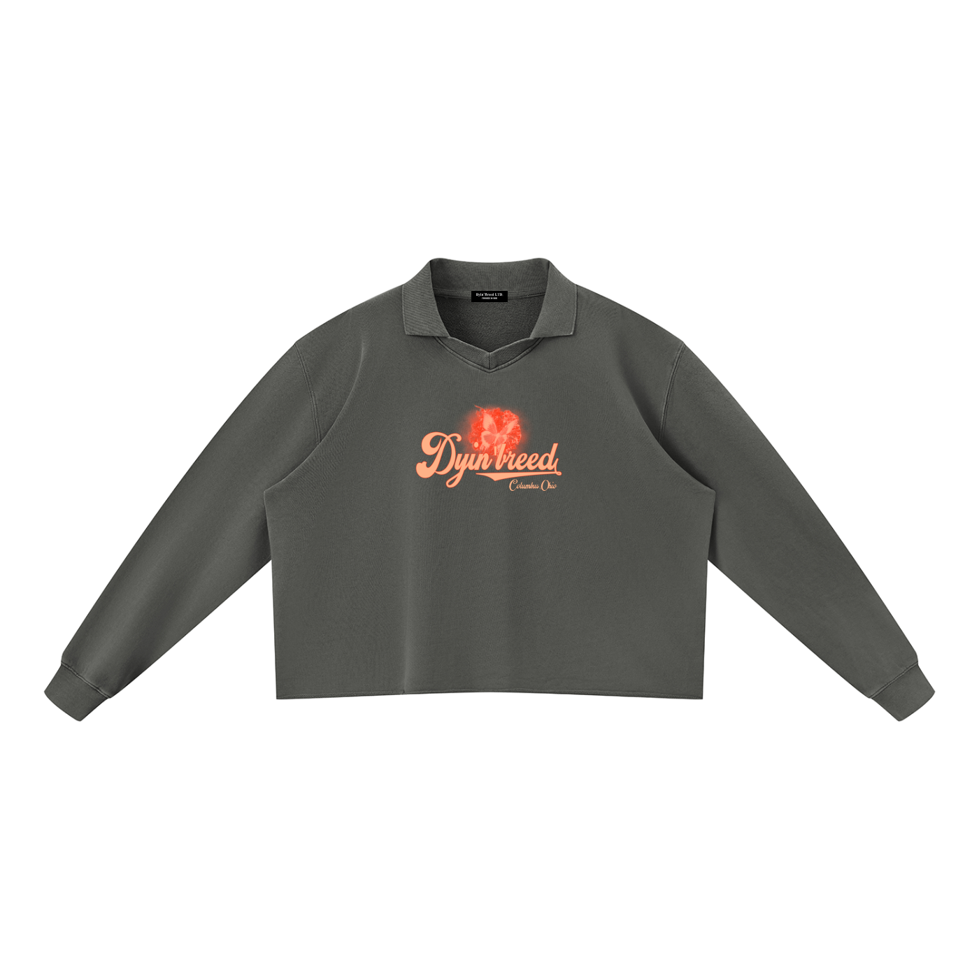 "BALL PARK." Washed Pullover Sweatshirt
