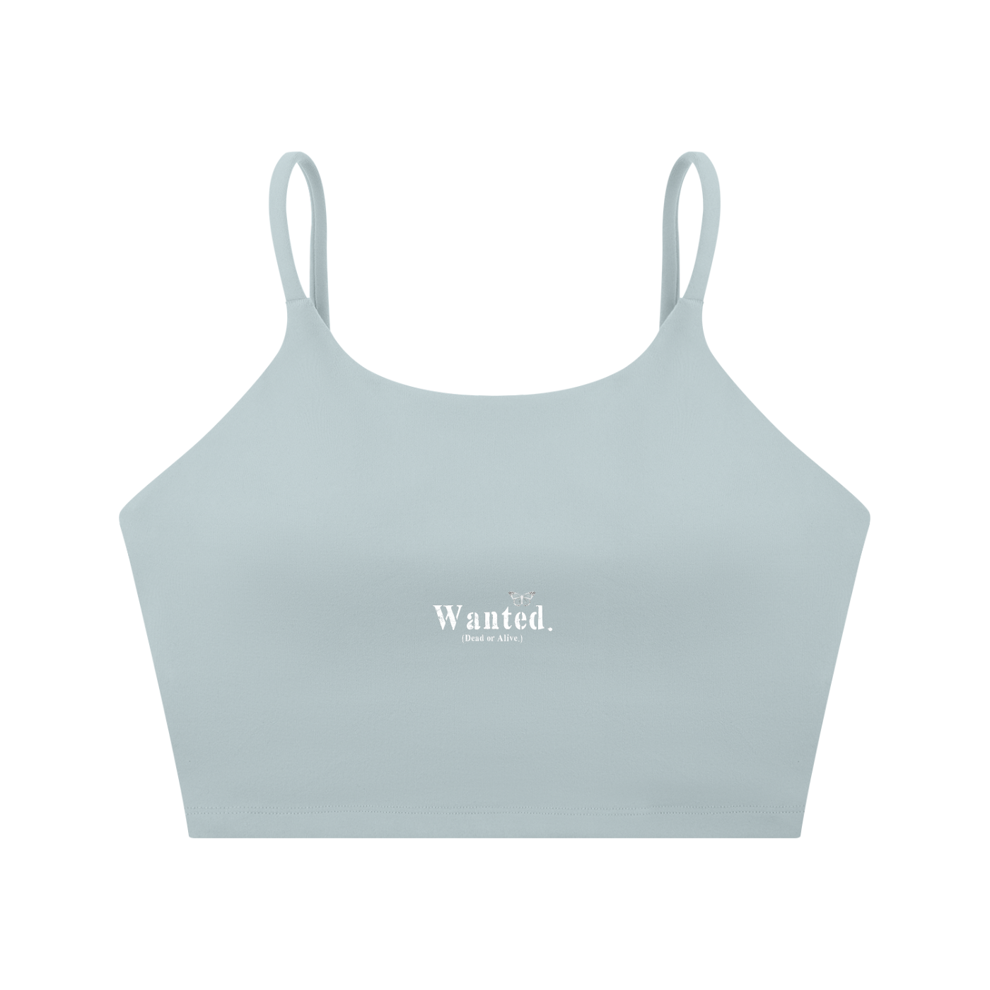 Spaghetti Strap "WANTED." Sports Bra (+COLORS)