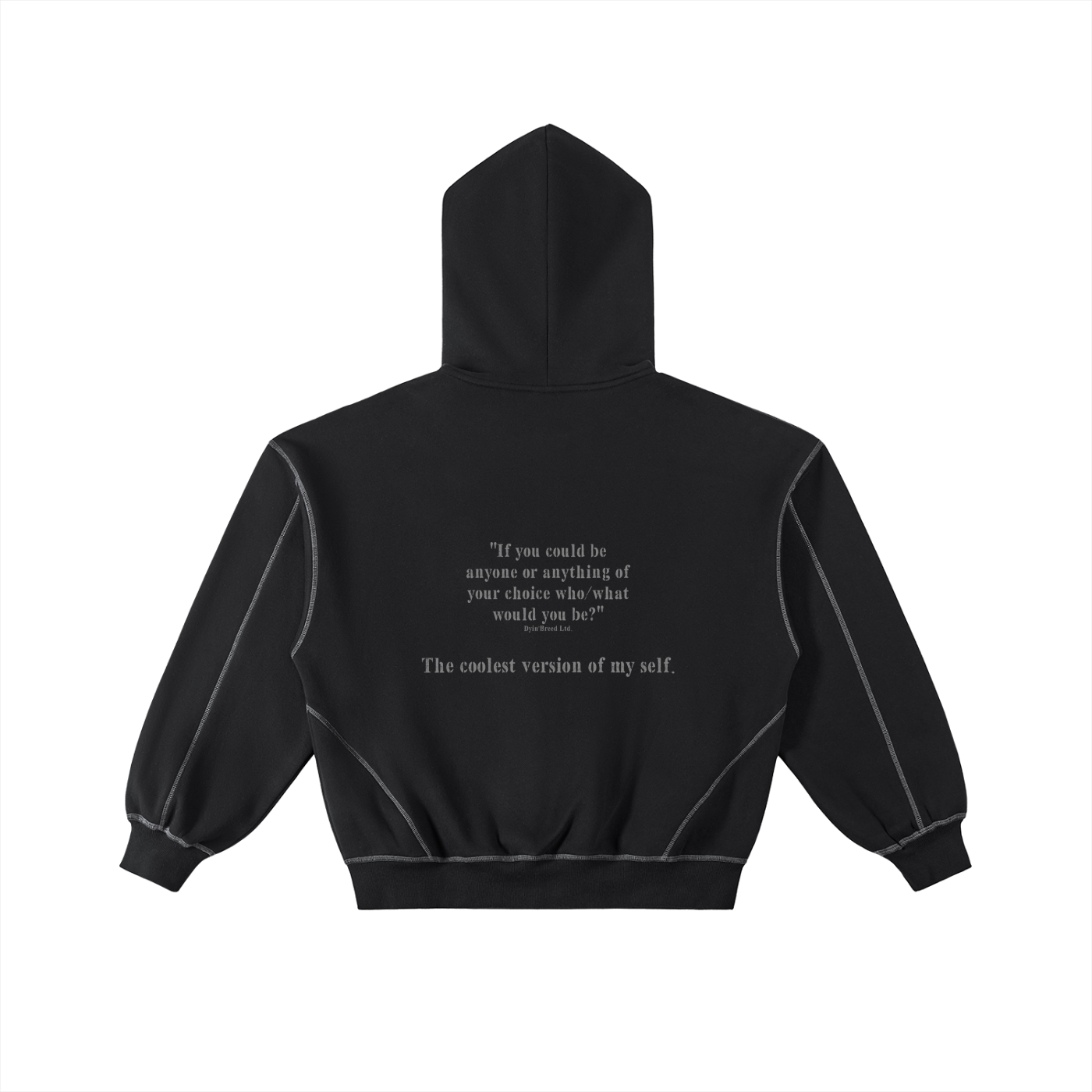 "THE COOLEST." Stitched Box Fit Fleece Zip Hoodie