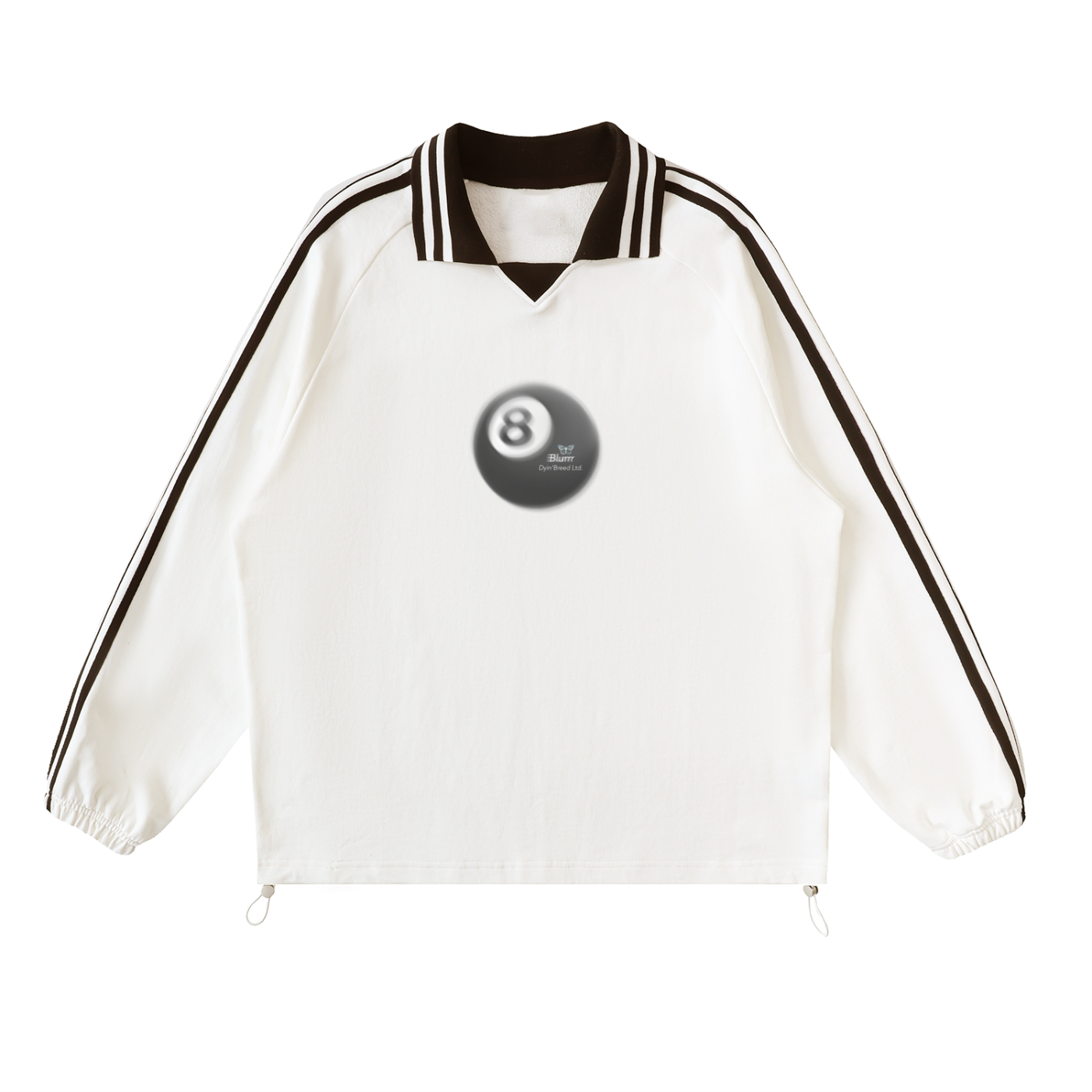 "CRE8TIVE." Lapel Collar Sweatshirt