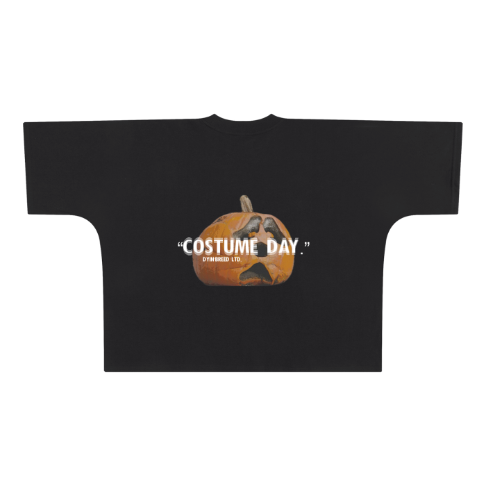 Oversize "COSTUME DAY." Box Fit Tee (BLACK)