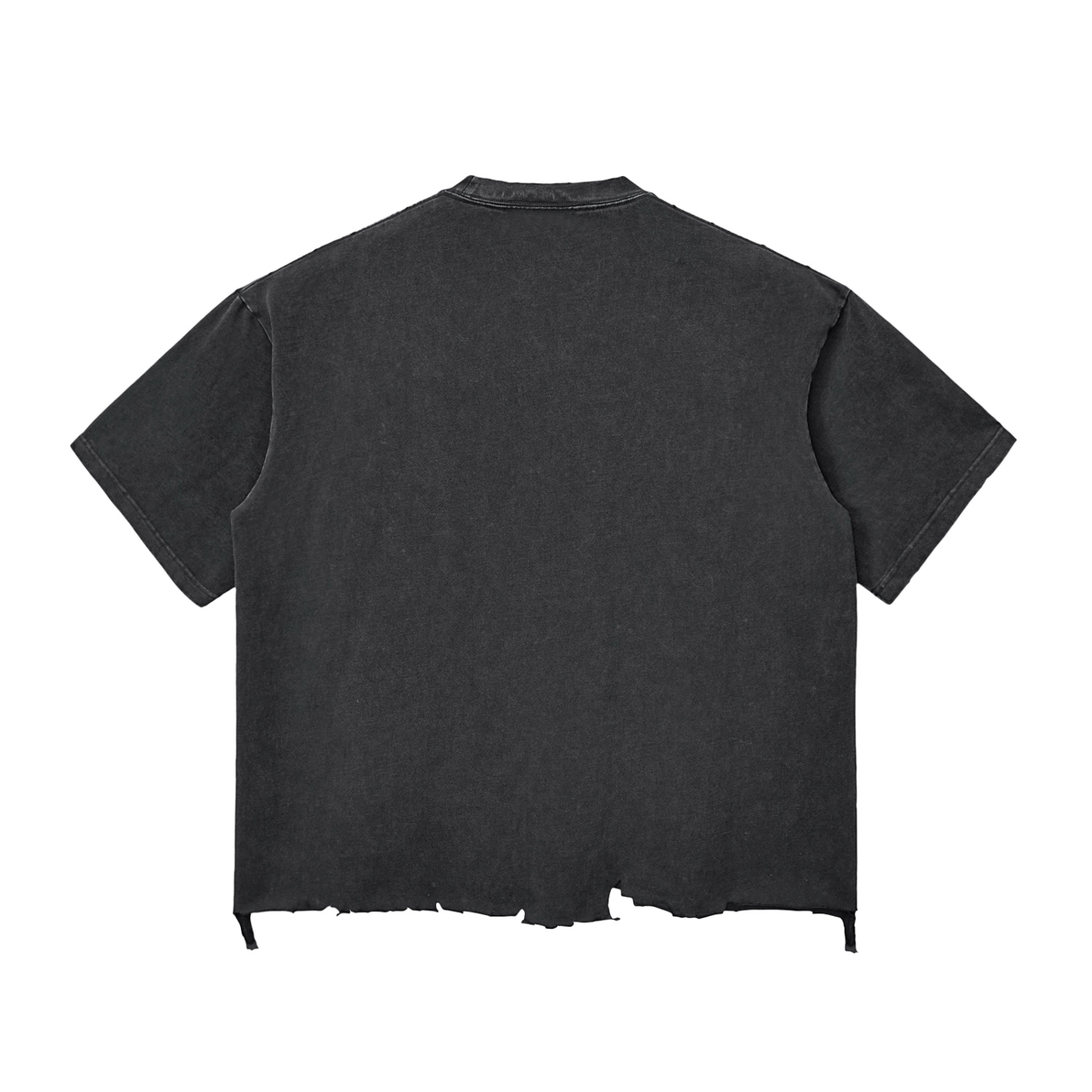 "BUILDING BLOCKS." Raw-Hem Box Fit Tee