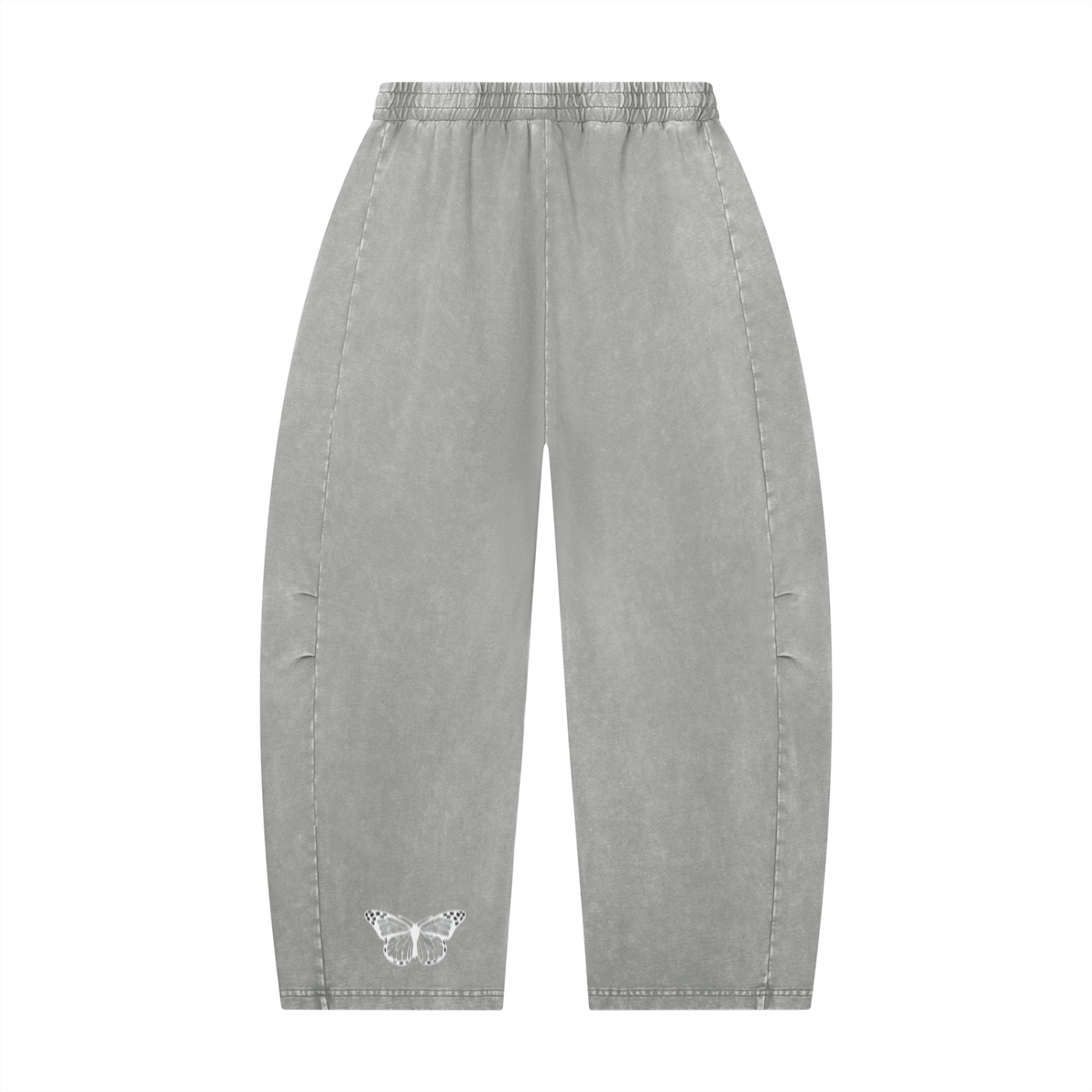 Washed "DBLTD." Barrel Leg Pants (RED LOGO)