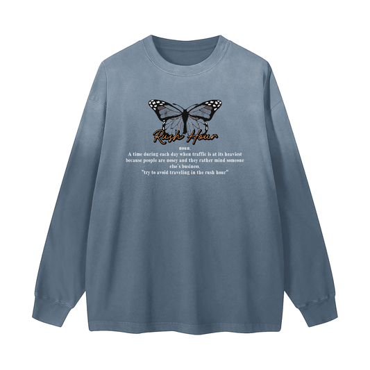 Gradient "RUSH HOUR." Long Sleeve Tee