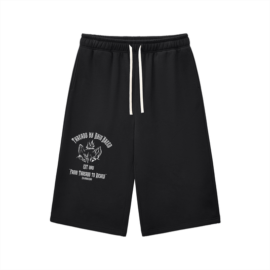 "THREADS TO RICHES." 3 Quarter shorts