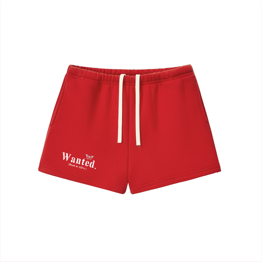 Women's Fleece "WANTED." Sweatshorts