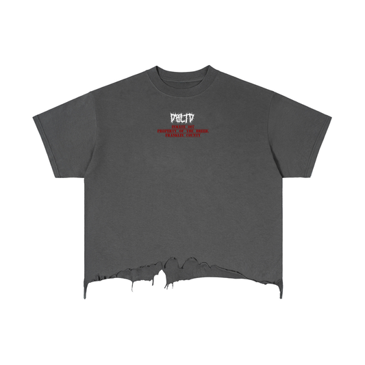 "FREE THE GUYS." Box Fit Distressed Tee