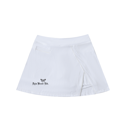 High-Waist Dyin'Breed Tennis Skort (white)