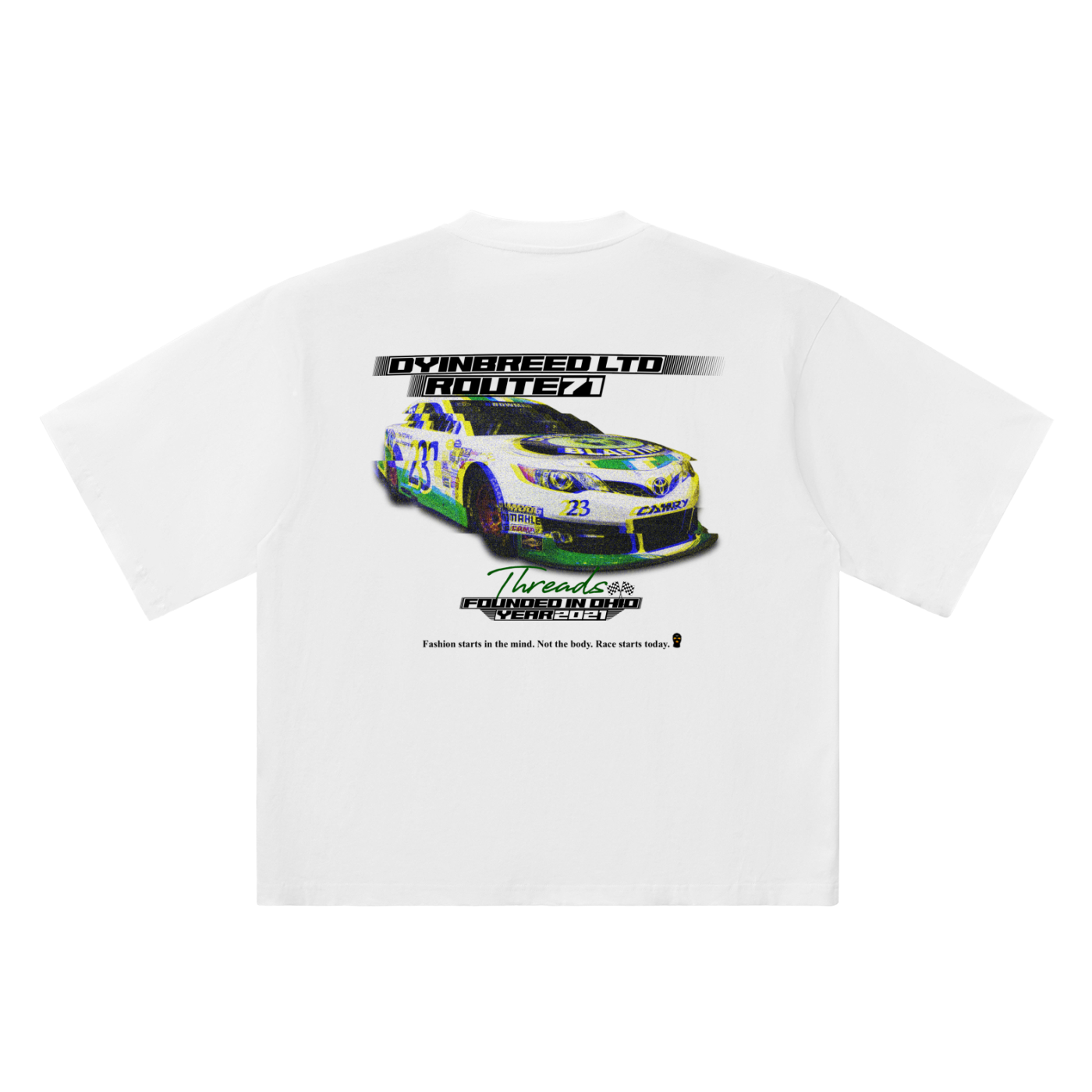 Oversized "ROUTE 71." Drop Shoulder Tee