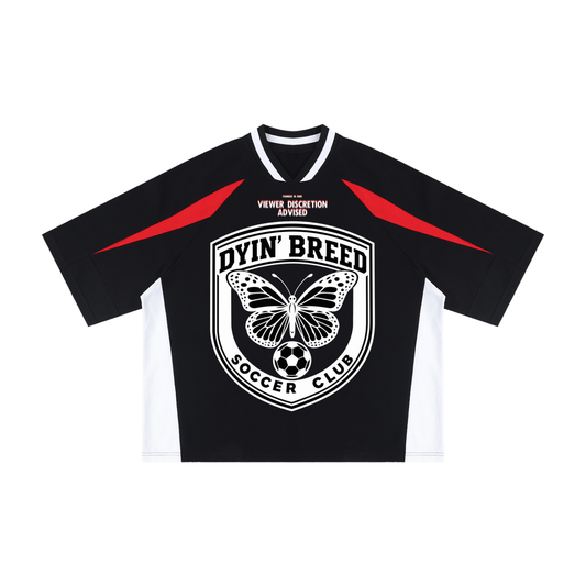 Oversized "SOCCER CLUB." V-Neck Jersey