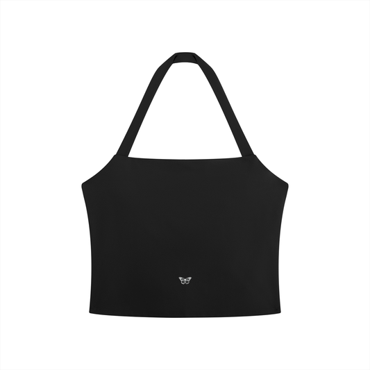 Women's "WANTED." Halter Crop Sports Bra