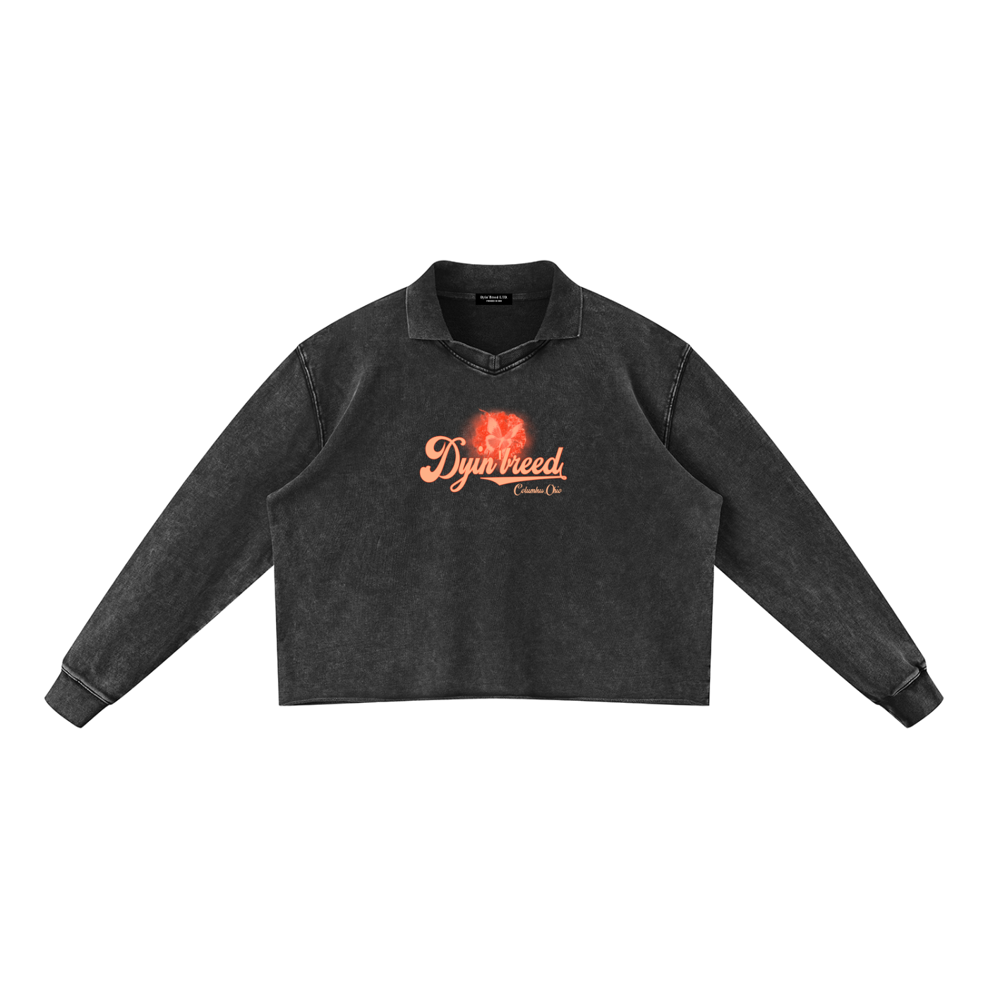 "BALL PARK." Washed Pullover Sweatshirt