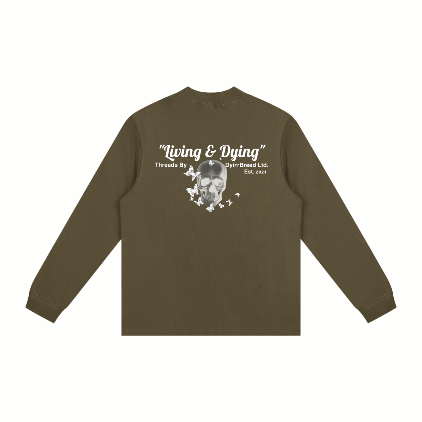 "Living and Dying." Essential Tee (WHITEout)