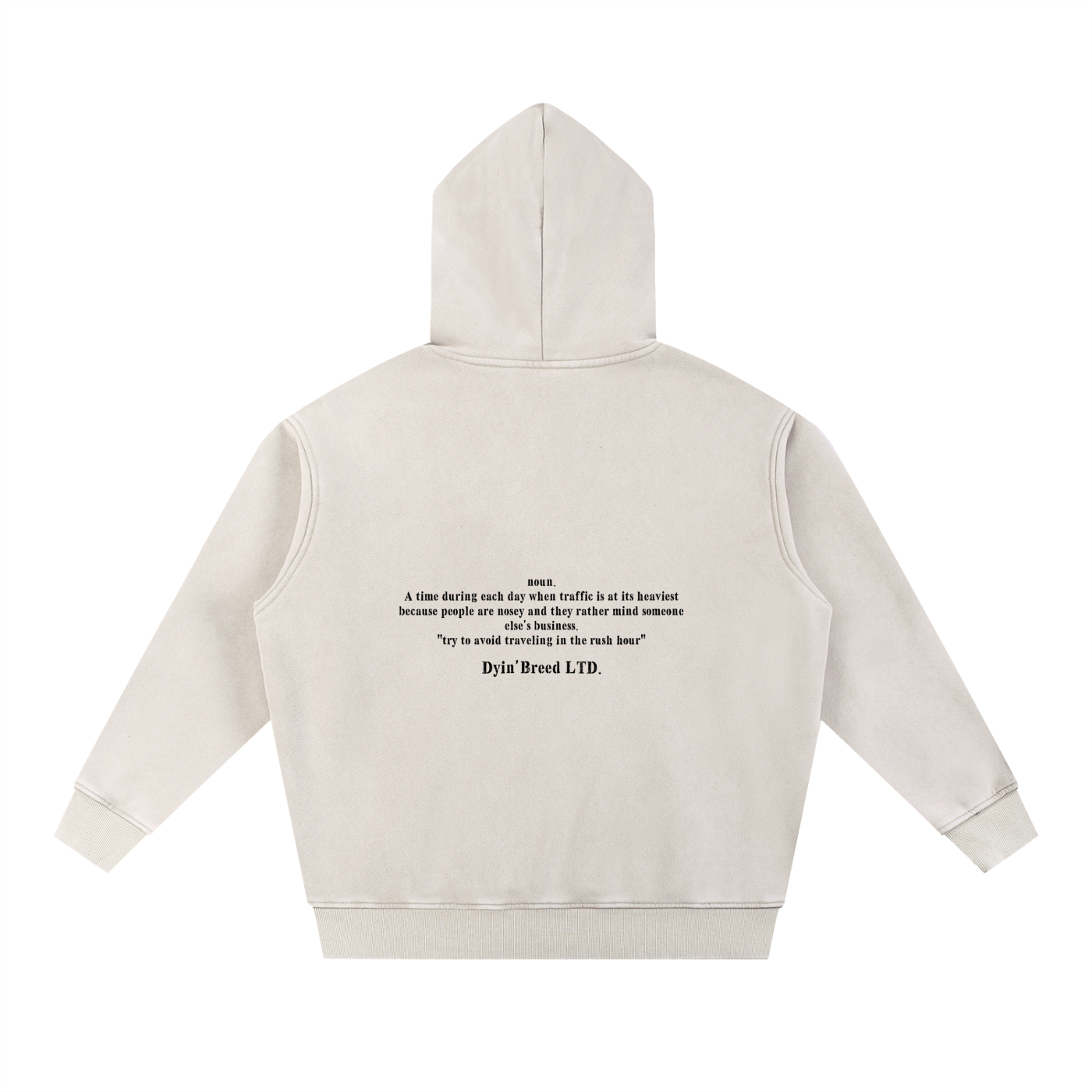 Washed "RUSH HOUR." Oversize Hoodie