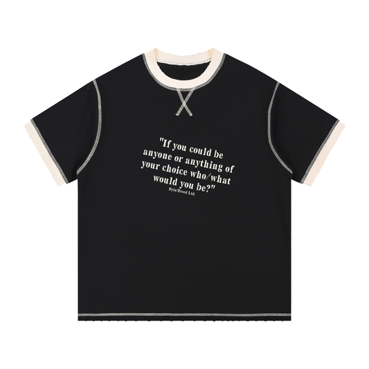 "THE COOLEST." Stitched Tee (Black)