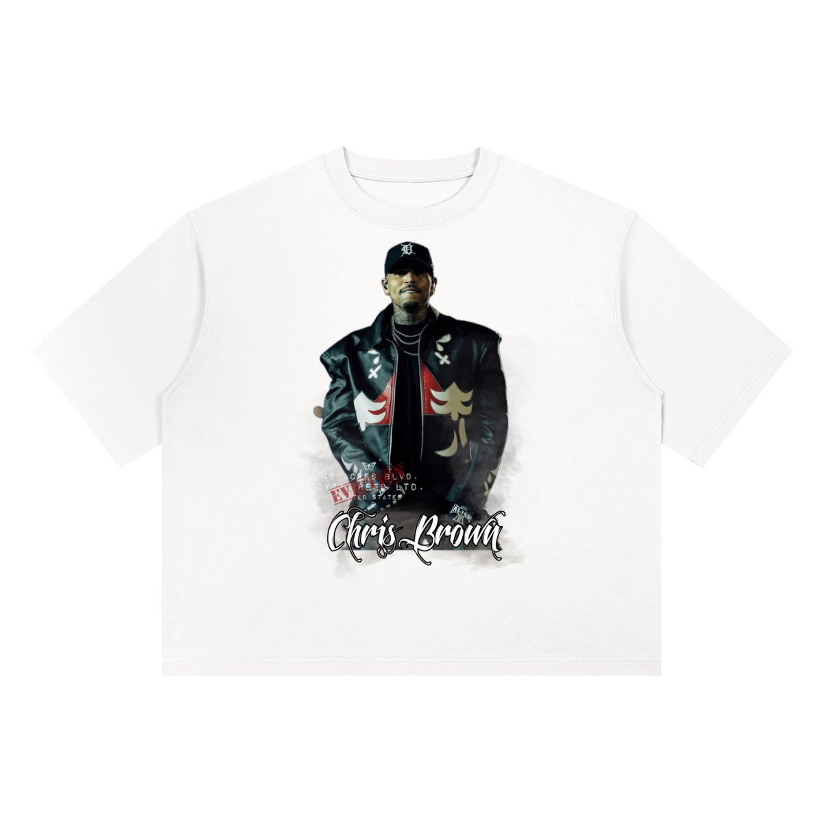 Heavyweight Box Fit “ CHRIS BROWN.” Ter