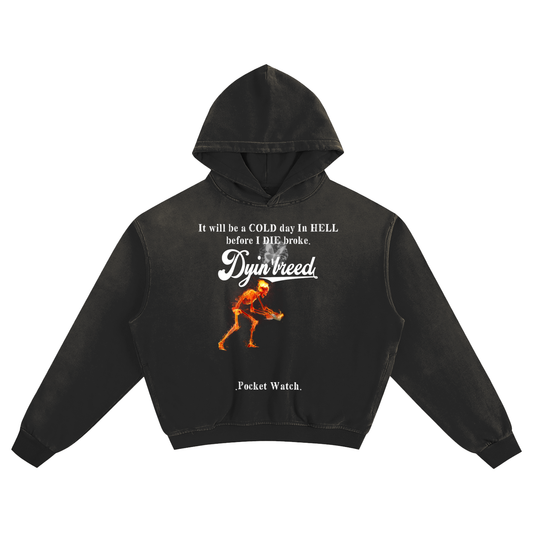 "POCKET WATCH." Box Fit Hoodie