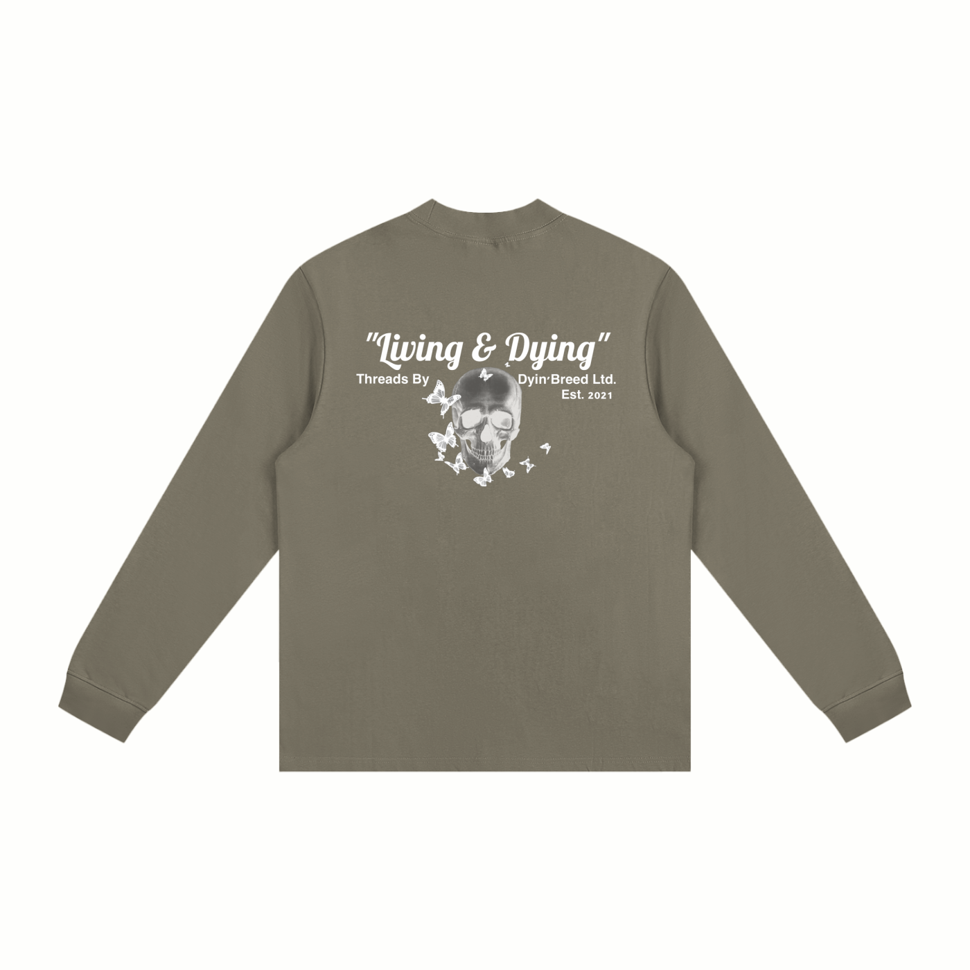 "Living and Dying." Essential Tee (WHITEout)