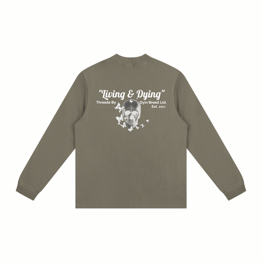 "Living and Dying." Essential Tee (WHITEout)