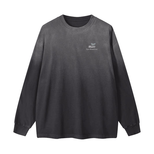 Gradient Washed "CRE8TIVE." Long Sleeve Tee