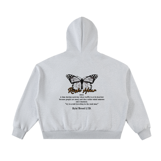 "RUSH HOUR." Full-Zip Box Fit Hoodie