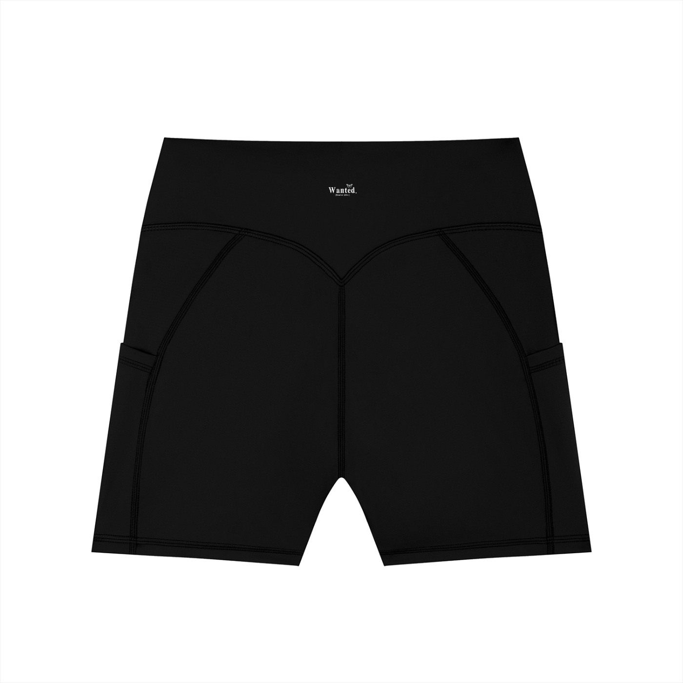 Women's "WANTED." High-Waisted Pocket Biker Shorts