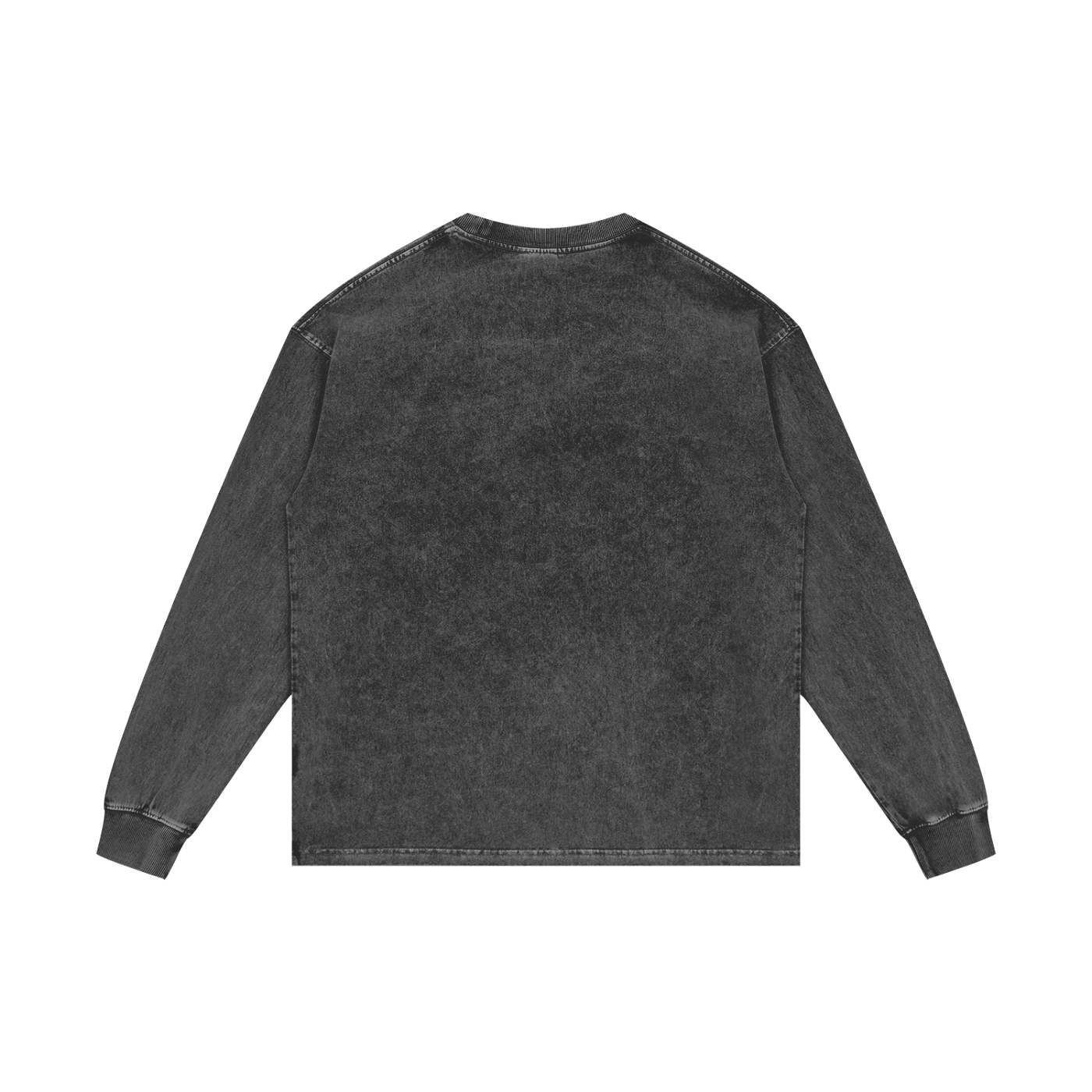 Acid Wash "DEAD OR ALIVE." Oversized Long Sleeve Tee