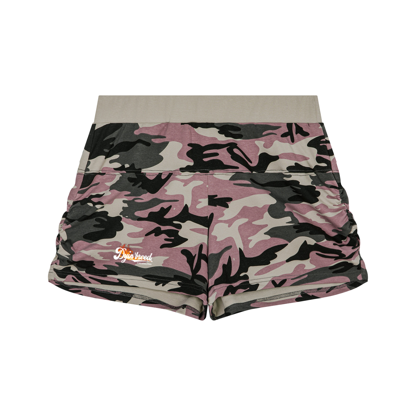 Women's "POCKET WATCH." Camo Shorts