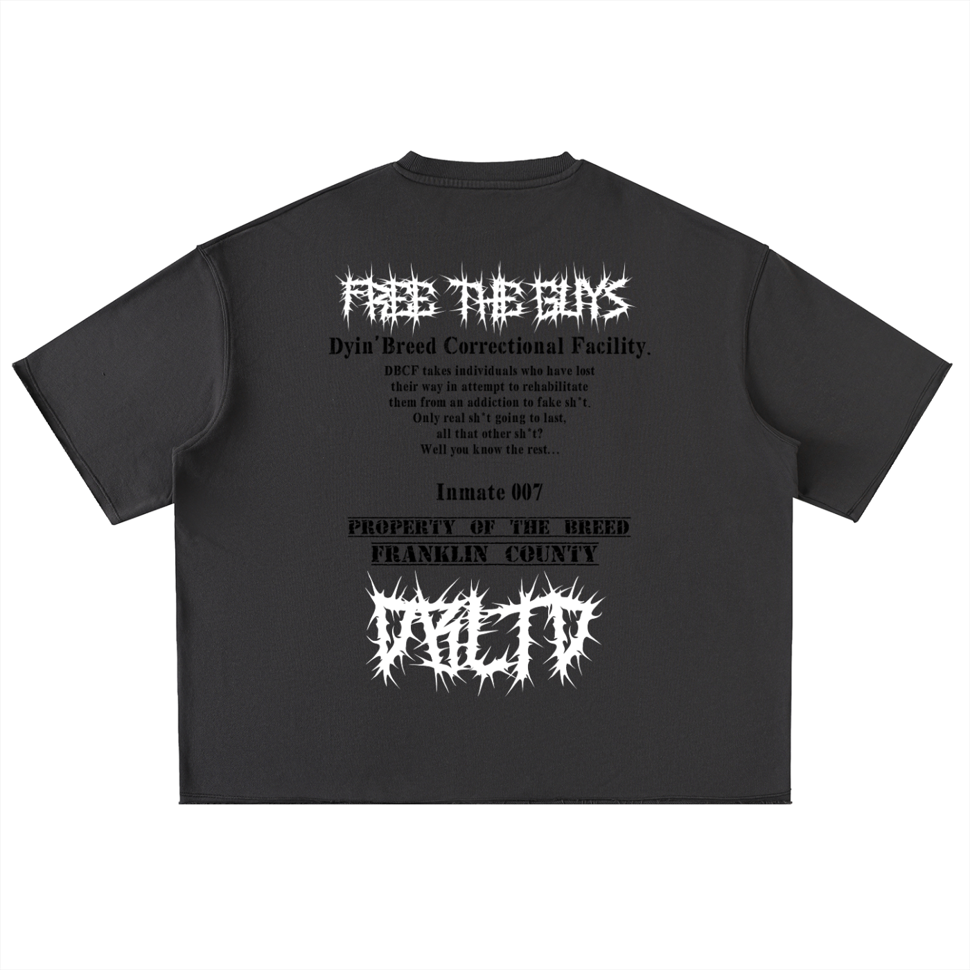 "FREE THE GUYS." Rolled Hem Half Sleeve Tee