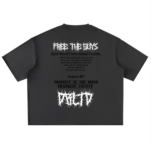 "FREE THE GUYS." Rolled Hem Half Sleeve Tee