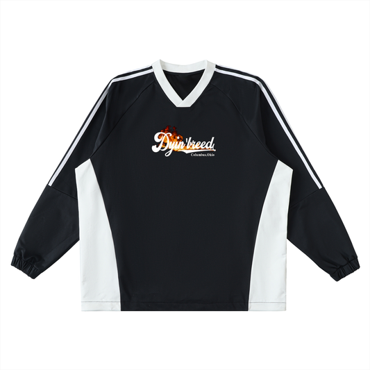 "POCKET WATCH." V-Neck Windshirt