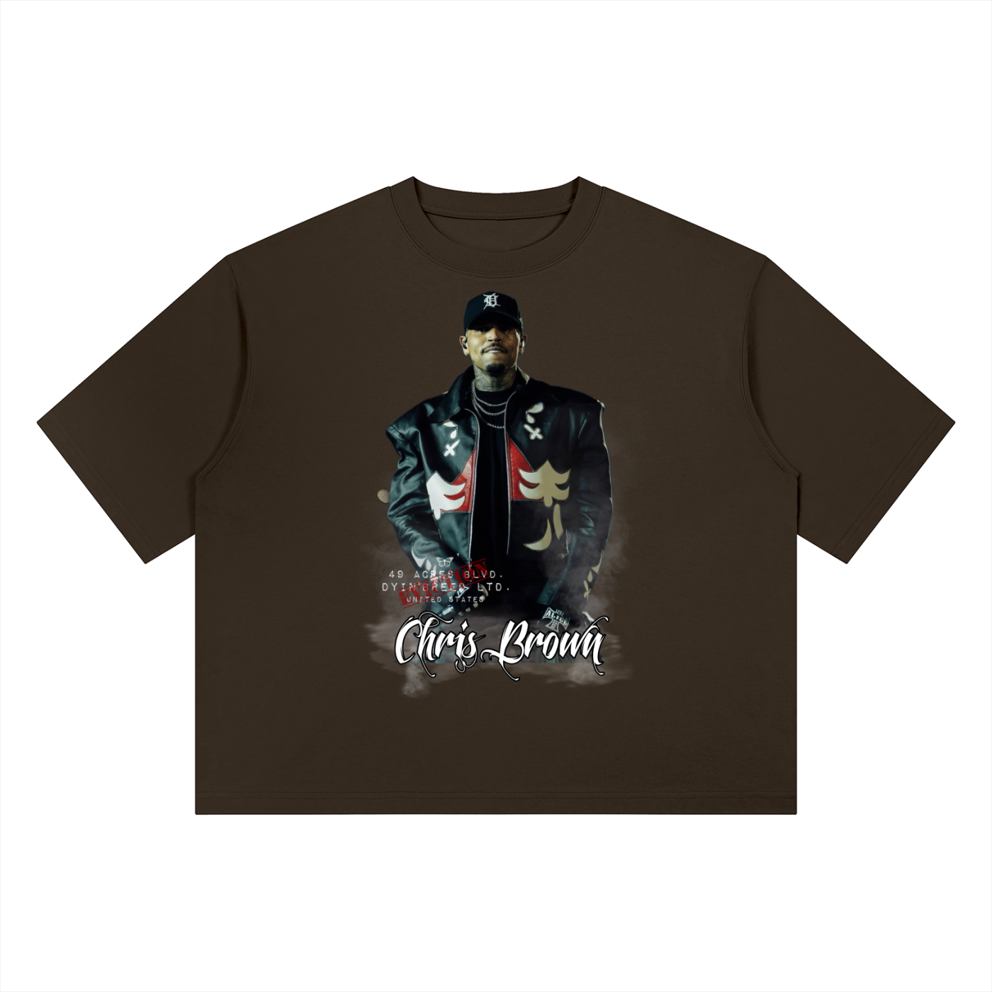 Heavyweight Box Fit “ CHRIS BROWN.” Ter