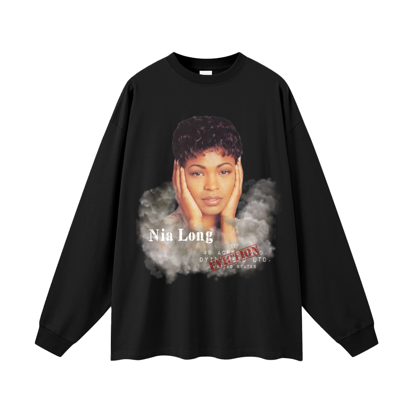 "NIA LONG." Long Sleeve Tee