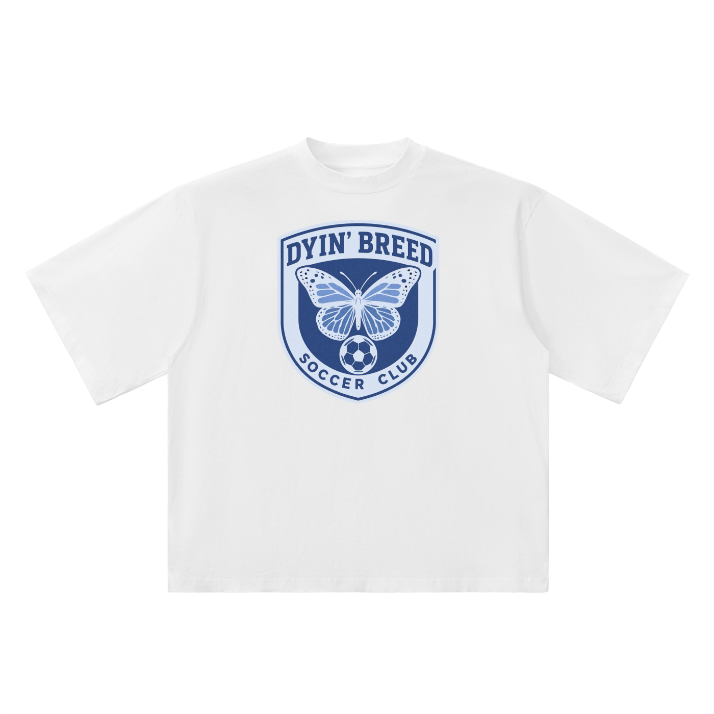 Oversized "SOCCER CLUB." Drop Shoulder Tee